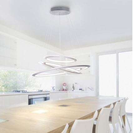 Paul Neuhaus 2493-55 - LED dimmbare Hängeleuchte an Kabel ALESSA 3xLED/38W/230V + Fernbedienung