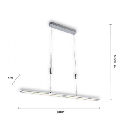 Paul Neuhaus 2565-95 - Dimmbarer LED-Kronleuchter an Schnur mit Sensor NIKA LED/35W/230V