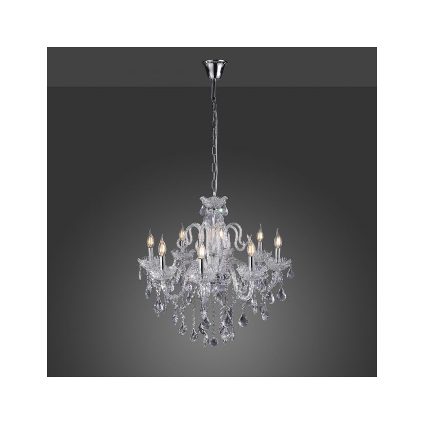 Paul Neuhaus 3081-00 - Kristallkronleuchter an Kette GRACIA 8xE14/40W/230V