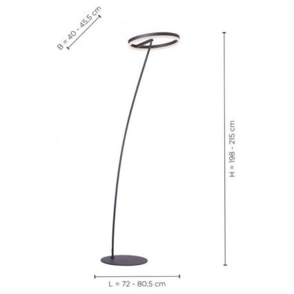 Paul Neuhaus 381-13 - LED Dimmbare Stehleuchte TITUS LED/19,5W/230V