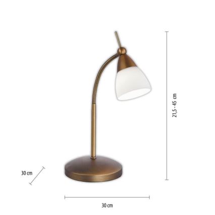 Paul Neuhaus 4001-11 - Dimmbare LED-Tischleuchte mit Touch-Funktion PINO 1xG9/3W/230V kupfern