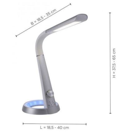 Paul Neuhaus 4591-95 - LED RGB Dimmbare Tischleuchte BILL LED/5,7W/230V 3000-6500K USB + LED/1,6W mattchrom