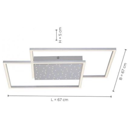 Paul Neuhaus 6024-55 - LED-Anbaukronleuchter Dimmbar YUKI LED/49W/230V + Fernbedienung