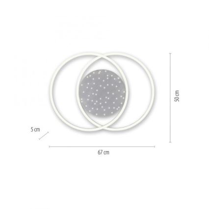 Paul Neuhaus 6025-55 - LED dimmbare Deckenleuchte YUKI LED/48W/230V mit Fernbedienung