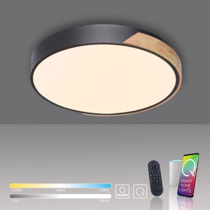 Paul Neuhaus 6071-18 - Dimmbare LED-Deckenleuchte Q-PIATO LED/35W/230V d 51 cm 2700-5000K Wi-Fi + Fernbedienung