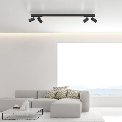 Paul Neuhaus 6121-13 - Dimmbarer LED-Strahler PURE 4xLED/4W/230V + LED/9W 2700-5000K + Fernbedienung
