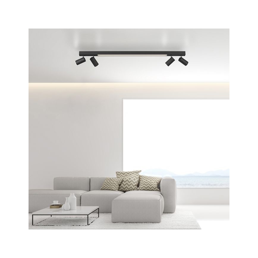 Paul Neuhaus 6121-13 - Dimmbarer LED-Strahler PURE 4xLED/4W/230V + LED/9W 2700-5000K + Fernbedienung