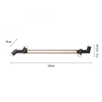 Paul Neuhaus 6121-79 - Dimmbarer LED-Strahler PURE 4xLED/4W/230V + LED/9W 2700-5000K + Fernbedienung