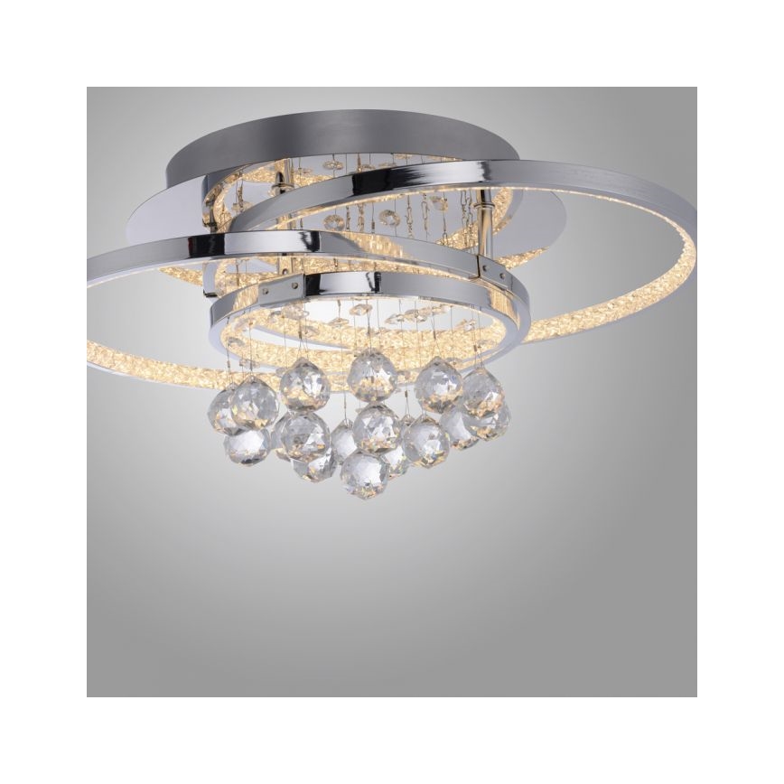 Paul Neuhaus 6267-17 - Dimmbare LED-Deckenleuchte ROTAZO LED/32W/230V d 45 cm glänzendes Chrom