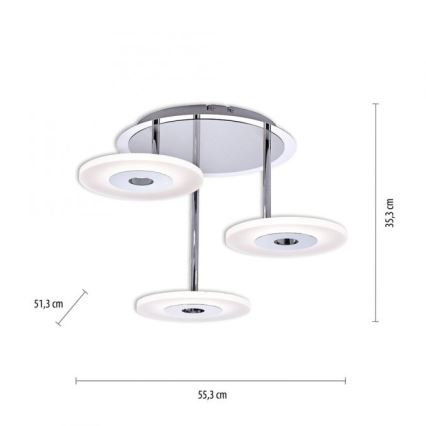Paul Neuhaus 6446-55 - Dimmender LED-Kronleuchter ADALI 3xLED/13W/230V