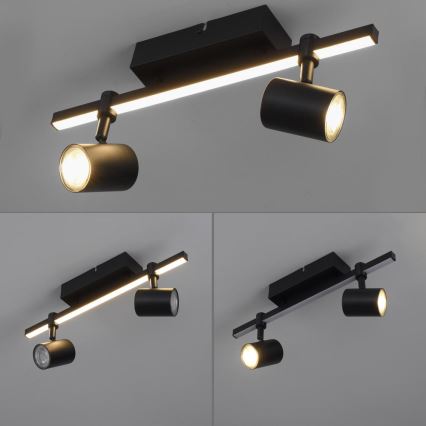 Paul Neuhaus 6524-18 - LED Einbauleuchte BARIK 2xGU10/4,5W/230V + LED/5W