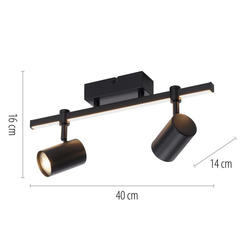 Paul Neuhaus 6524-18 - LED Einbauleuchte BARIK 2xGU10/4,5W/230V + LED/5W