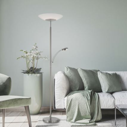 Paul Neuhaus 655-55 - Dimmbare LED-Stehleuchte ALFRED 1xLED/28W+1xLED/4W/230V glänzendes Chrom