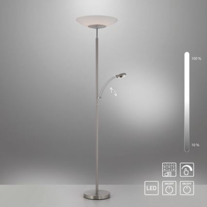 Paul Neuhaus 655-55 - Dimmbare LED-Stehleuchte ALFRED 1xLED/28W+1xLED/4W/230V glänzendes Chrom