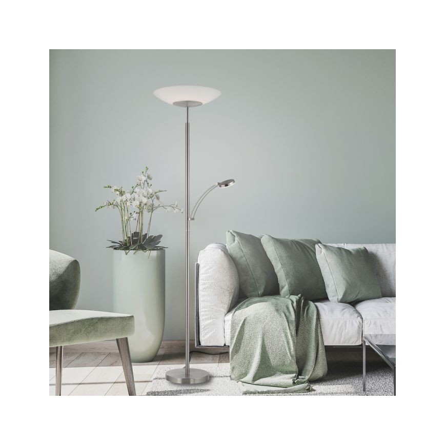 Paul Neuhaus 655-55 - LED-dimmbare Stehleuchte ALFRED LED/28W+LED/4W/230V hochglänzender Chrom