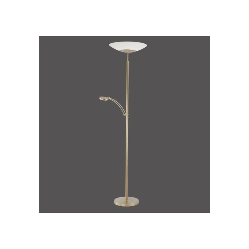 Paul Neuhaus 655-60 - Dimmbare LED-Stehlampe ALFRED LED/28W/230V+LED/4W/230V Messing