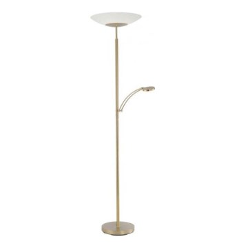 Paul Neuhaus 655-60 - Dimmbare LED-Stehlampe ALFRED LED/28W/230V+LED/4W/230V Messing