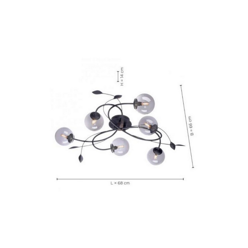 Paul Neuhaus 6737-18 - LED-Anbaukronleuchter WIDOW 6xG9/3W/230V