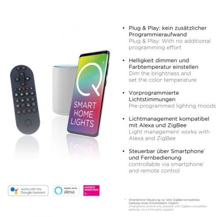 Paul Neuhaus 8007-70 - LED dimmbare Deckenleuchte Q-PIATO LED/35W/230V 2700-5000K Wi-Fi + Fernbedienung