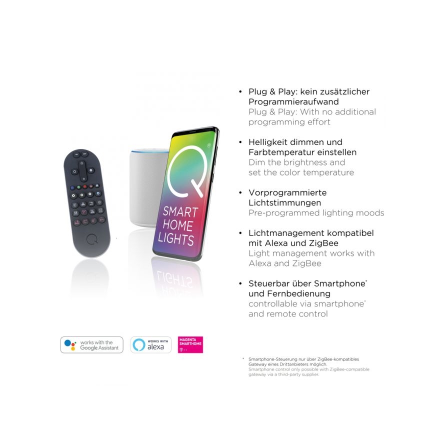 Paul Neuhaus 8007-70 - LED dimmbare Deckenleuchte Q-PIATO LED/35W/230V 2700-5000K Wi-Fi + Fernbedienung