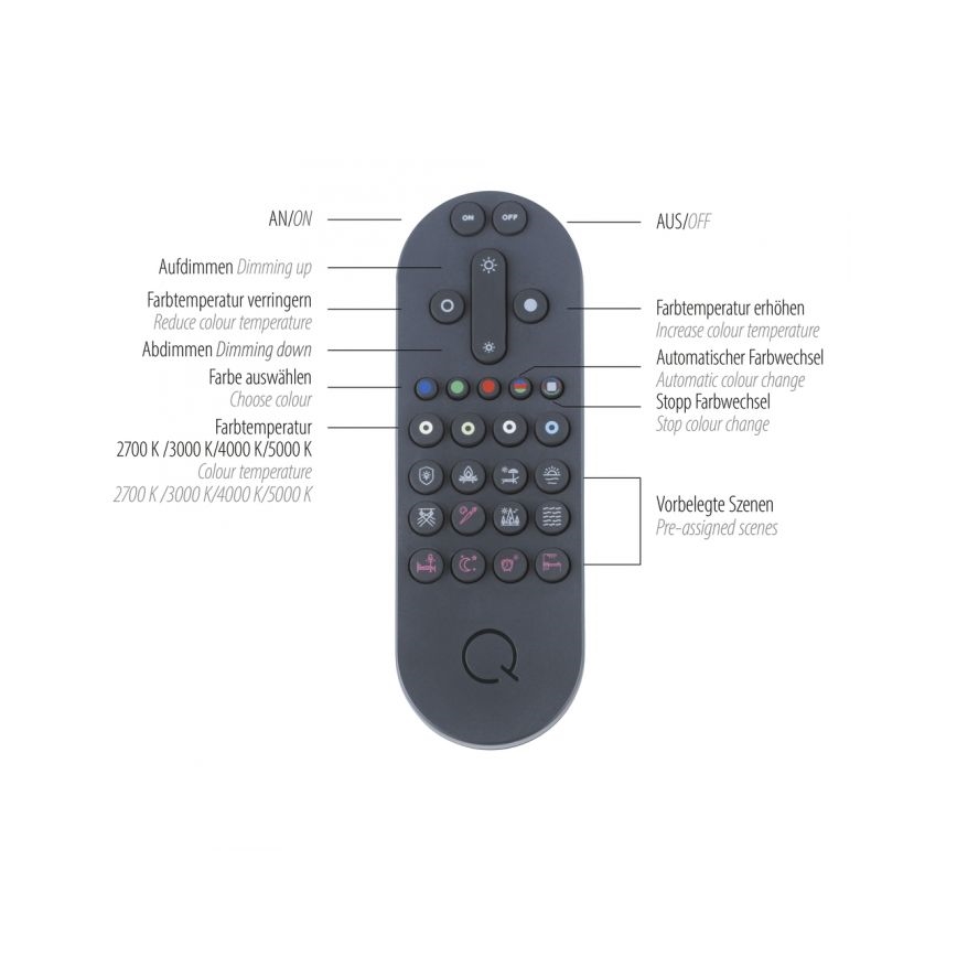 Paul Neuhaus 8007-70 - LED dimmbare Deckenleuchte Q-PIATO LED/35W/230V 2700-5000K Wi-Fi + Fernbedienung