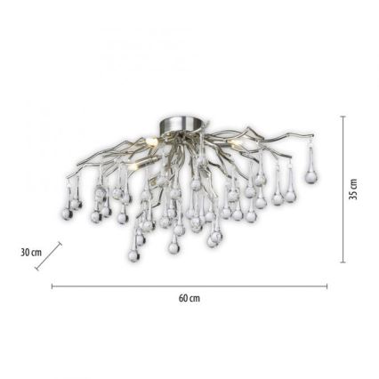 Paul Neuhaus 8090-55 - Aufbau-Kronleuchter ICICLE 4xG9/40W/230V