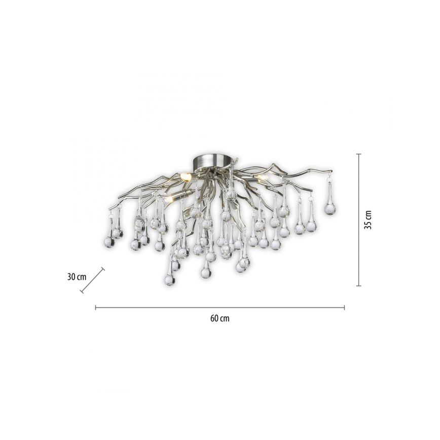 Paul Neuhaus 8090-55 - Aufbau-Kronleuchter ICICLE 4xG9/40W/230V