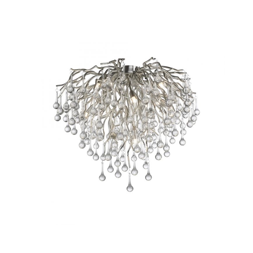 Paul Neuhaus 8091-55 - Anbaukronleuchter ICICLE 9xG9/40W/230V d 50 cm glänzendes Chrom