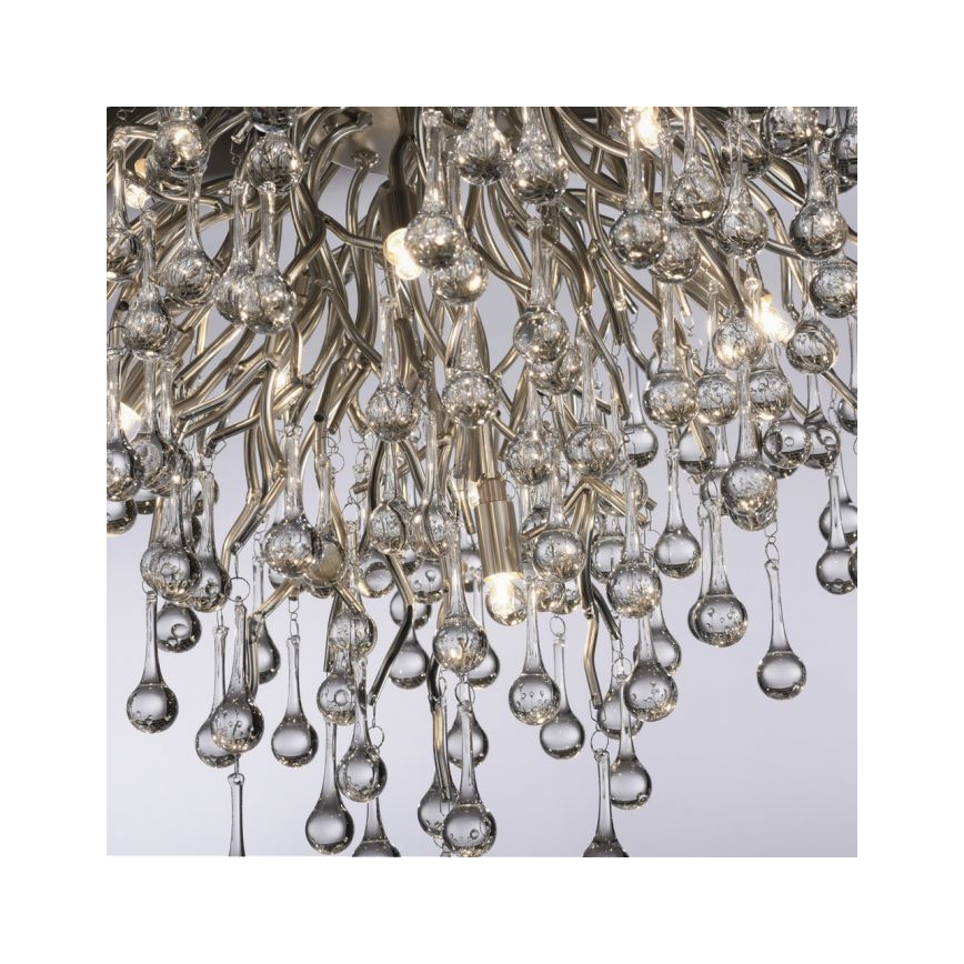 Paul Neuhaus 8091-55 - Anbaukronleuchter ICICLE 9xG9/40W/230V d 50 cm glänzendes Chrom