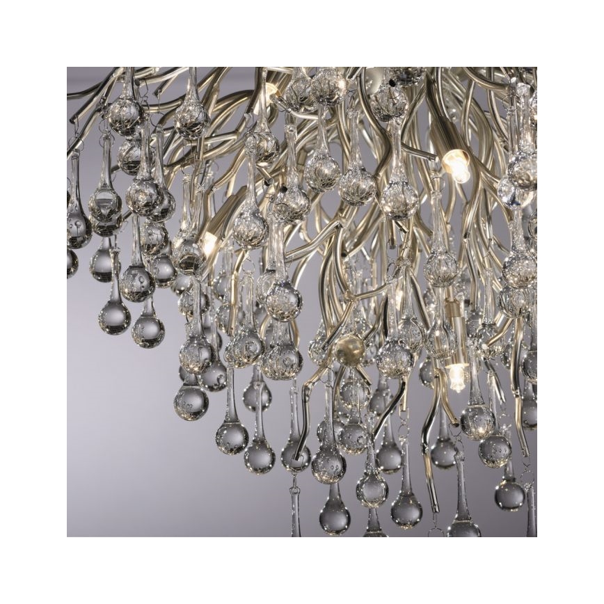 Paul Neuhaus 8091-55 - Anbaukronleuchter ICICLE 9xG9/40W/230V d 50 cm glänzendes Chrom