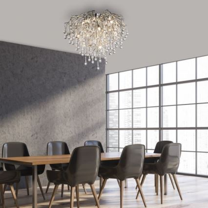Paul Neuhaus 8091-55 - Aufbau-Kronleuchter ICICLE 9xG9/40W/230V