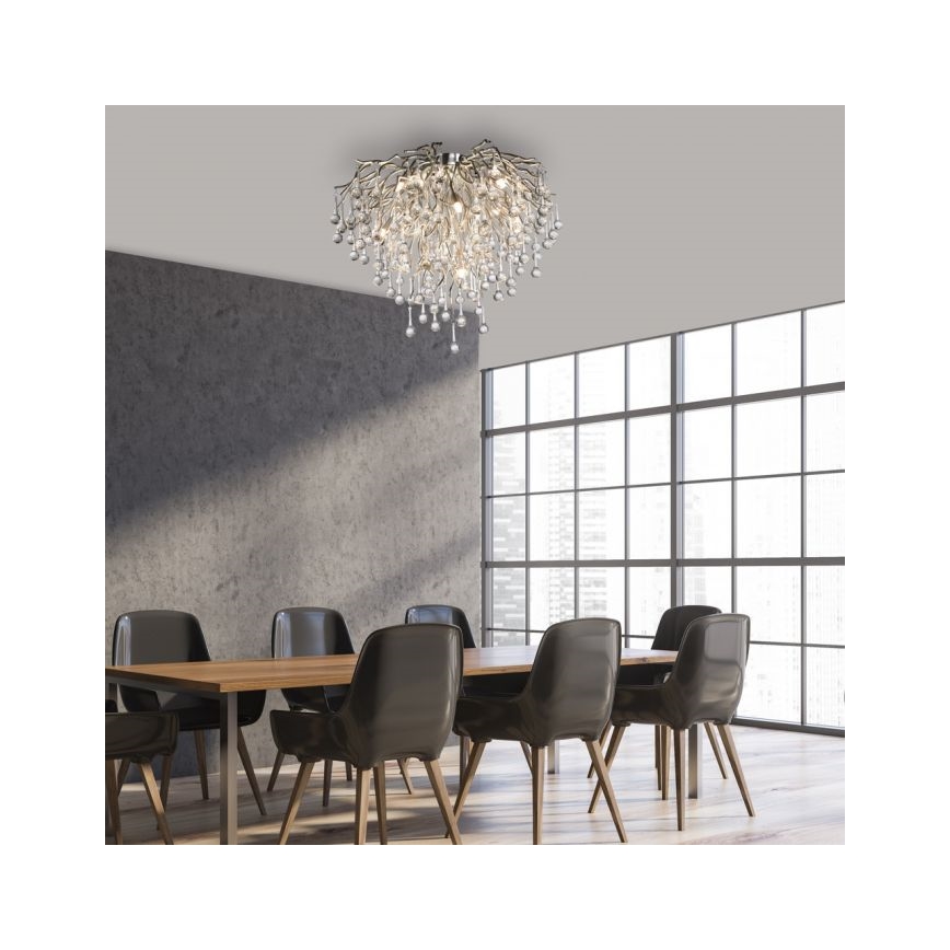 Paul Neuhaus 8091-55 - Aufbau-Kronleuchter ICICLE 9xG9/40W/230V