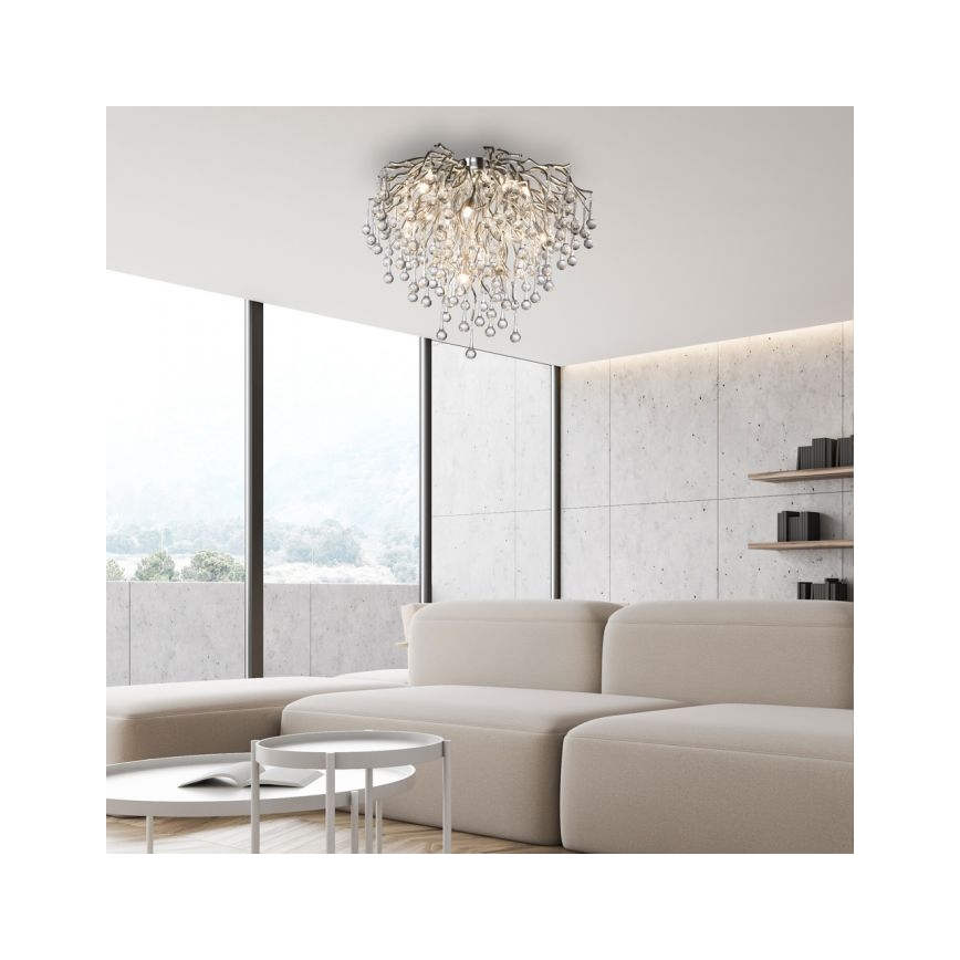 Paul Neuhaus 8091-55 - Aufbau-Kronleuchter ICICLE 9xG9/40W/230V