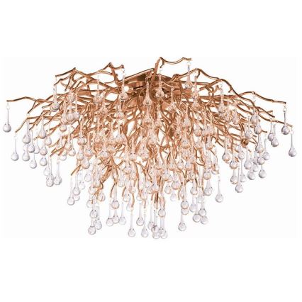 Paul Neuhaus 8092-11 - Anbaukronleuchter ICICLE 14xG9/40W/230V d 100 cm Messing