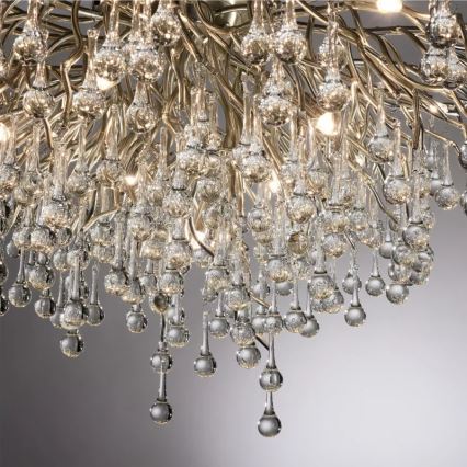 Paul Neuhaus 8092-55 - Aufgesetzte Deckenleuchte ICICLE 14xG9/40W/230V Ø 100 cm glänzender Chrom