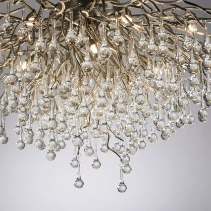 Paul Neuhaus 8092-55 - Aufgesetzte Deckenleuchte ICICLE 14xG9/40W/230V Ø 100 cm glänzender Chrom