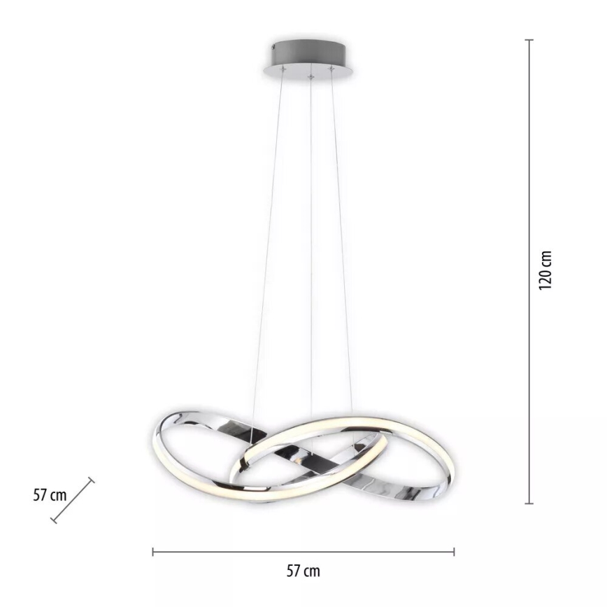 Paul Neuhaus 8291-17 - Dimmbare LED-Hängeleuchte MELINDA LED/30W/230V