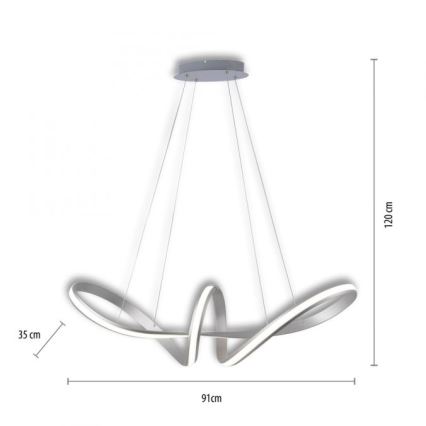 Paul Neuhaus 8292-55 - Dimmbare LED-Hängeleuchte an Schnur MELINDA 1xLED/38W/230V