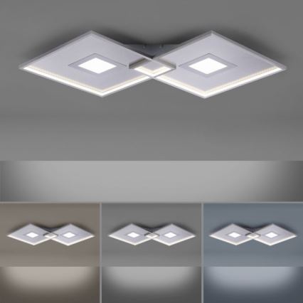 Paul Neuhaus 8378-55 - Dimmbare LED-Deckenleuchte AMARA LED/45W/230V glänzendes Chrom + Fernbedienung