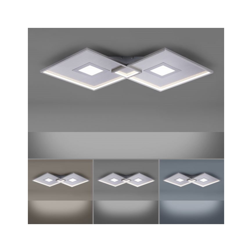 Paul Neuhaus 8378-55 - Dimmbare LED-Deckenleuchte AMARA LED/45W/230V glänzendes Chrom + Fernbedienung