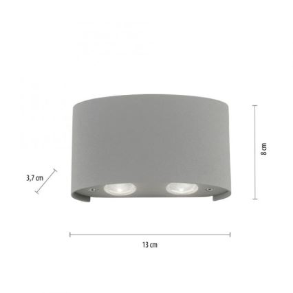 Paul Neuhaus 9487-21 - LED-Außenwandleuchte CARLO 4xLED/0,8W/230V IP54