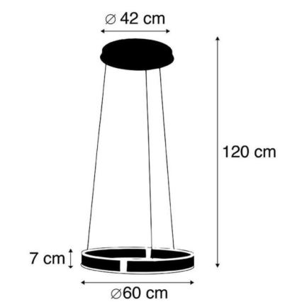 Paul Neuhaus 8361 - 55- Dimmbarer LED-Kronleuchter an Schnur mit Sensor ARINA LED/27W/230V