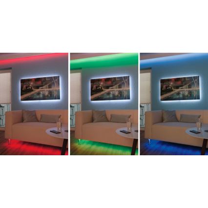 Paulmann 3988 - LED RGBW/13W dimmbarer LED-Streifen TIP 5 m 230V + Fernbedienung