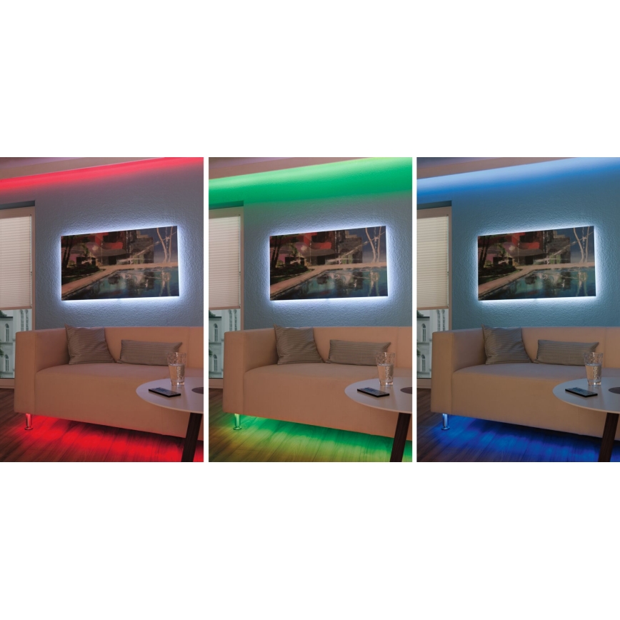 Paulmann 3988 - LED RGBW/13W dimmbarer LED-Streifen TIP 5 m 230V + Fernbedienung