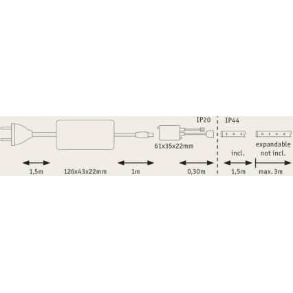 Paulmann 70623 - LED/10W IP44 Dimmbare Badezimmerleiste MAXLED 1,5 m 2700-6500K 230V + Fernbedienung