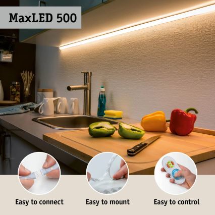 Paulmann 70627 - LED RGB/18W IP44 Dimmbare Badezimmerleiste MAXLED 1,5 m 230V + Fernbedienung