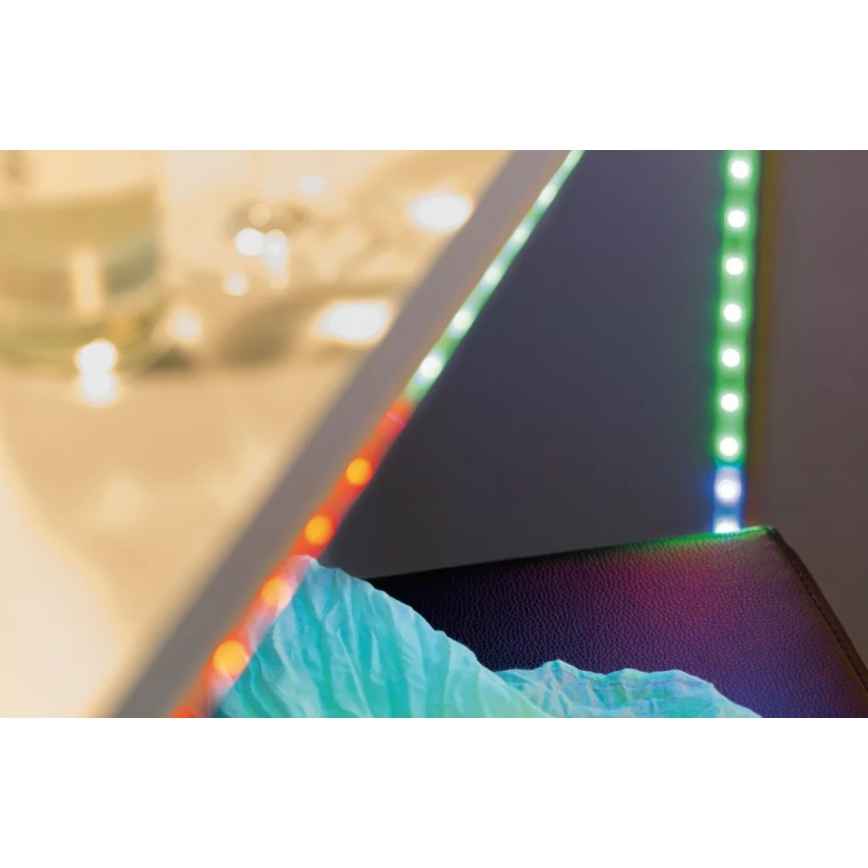 Paulmann 70697 – LED RGBW/10,5W Dimmbarer Streifen DIGITAL 4,8m 230V + Fernbedienung