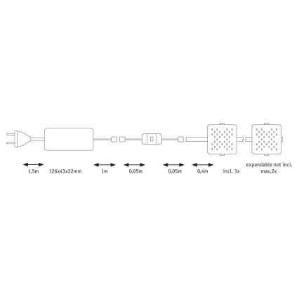 Paulmann 70710 - SET 3xLED/3,3W Möbelbeleuchtung mit Sensor SOFTPAD 230V 2700K