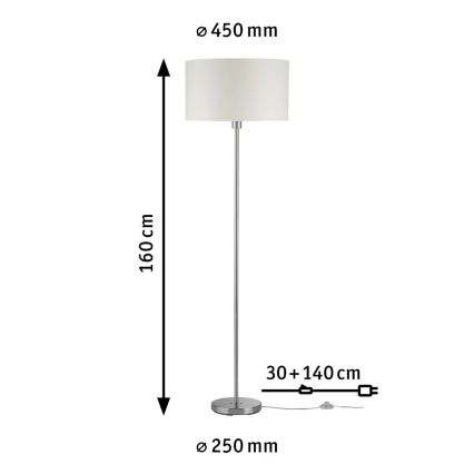 Paulmann 70922 - 1xE27/60W Stehleuchte TESSA 230V