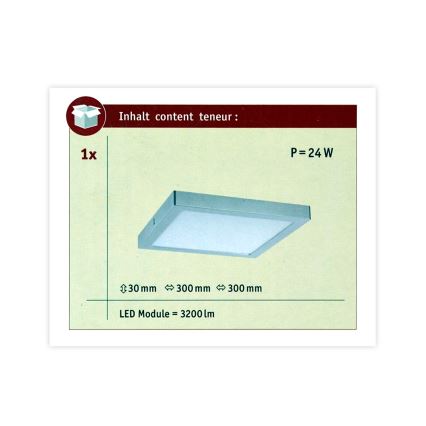 Paulmann 70982 - LED/22W-Deckenleuchte ABIA 230V